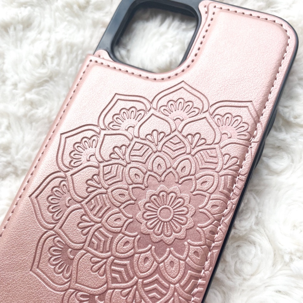 Blush pink iPhone 12/12 Pro wallet flip case🆕